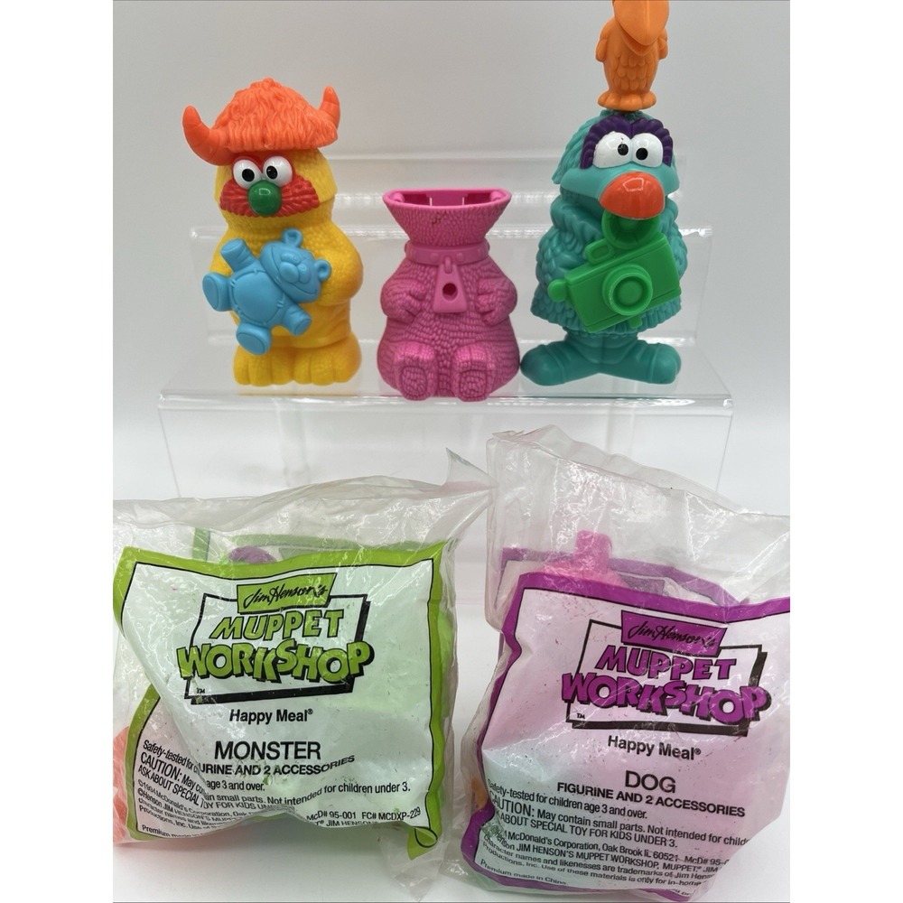 Vintage 1994 McDonald's Happy Meal Toys Jim Henson Muppet Workshop set